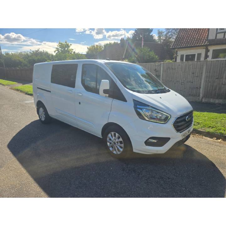 2019 FORD TRANSIT CUSTOM 2.0 EcoBlue 130 320 LWB LIMITED L/R CrewCab Van £11995+VAT