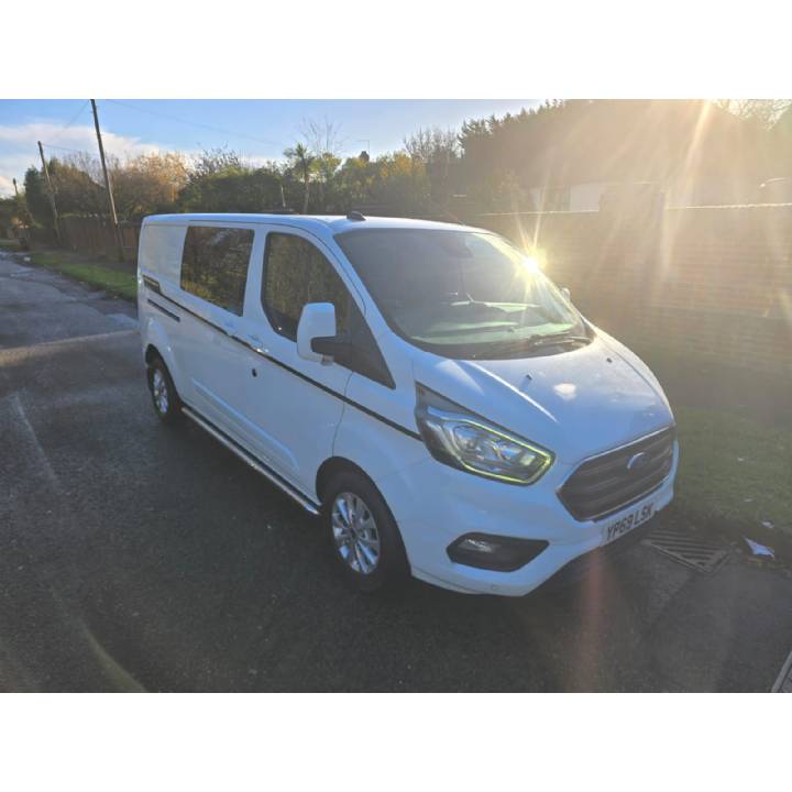 2019 FORD TRANSIT CUSTOM 2.0 EcoBlue 130 320 LWB LIMITED L/R CrewCab Van £11995+VAT