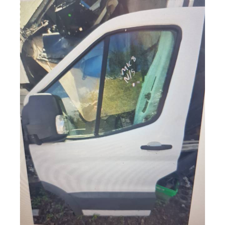 Ford Transit 350 MK8 Passenger Left Front Door Complete White 2014-2024